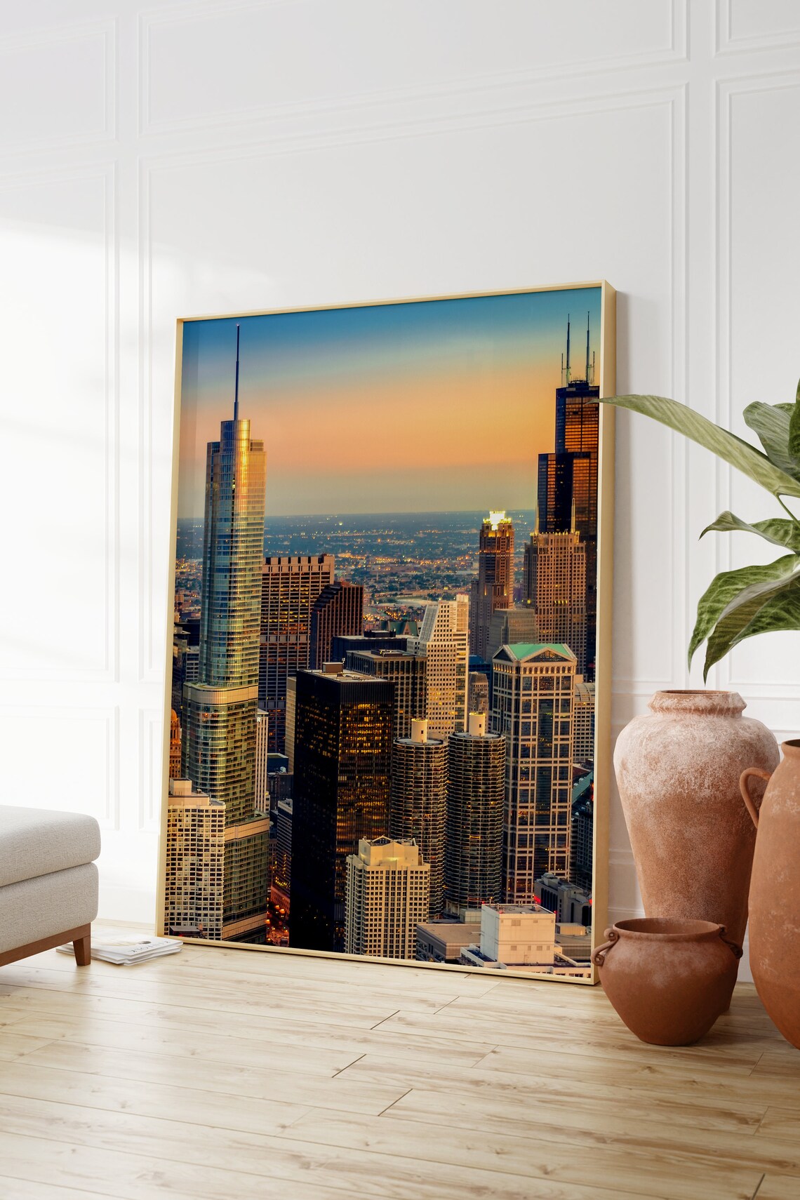 Chicago Real Photo Art Print, Illinois Travel Poster - Image 2