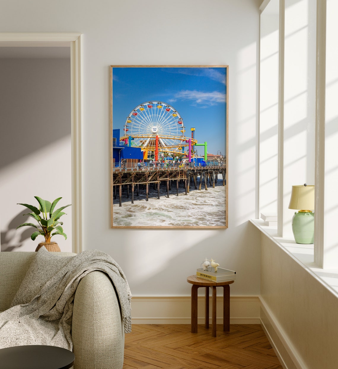 Real Photo Santa Monica Print Santa Monica Wall Art Santa Monica Poster Santa Monica Photo Santa Monica Poster Print California - Image 5