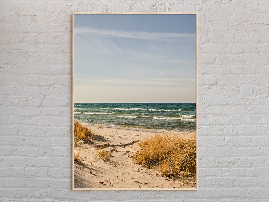 Lake Michigan Real Photo Travel Poster Decor