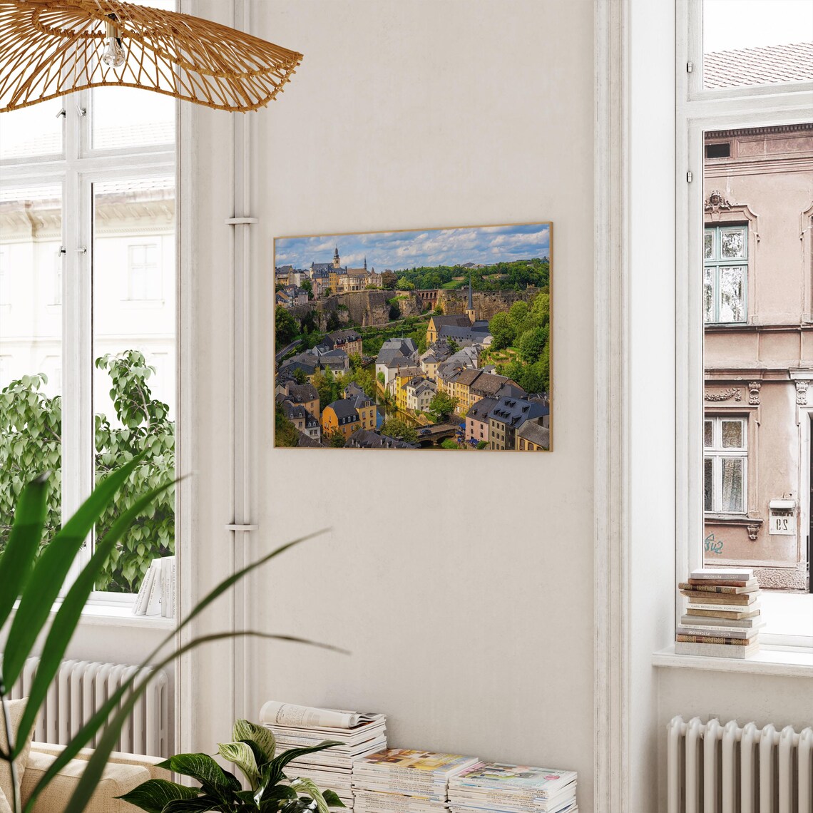 Luxembourg City Old Town Fortifications Color Historic Quarter Poster - Image 3