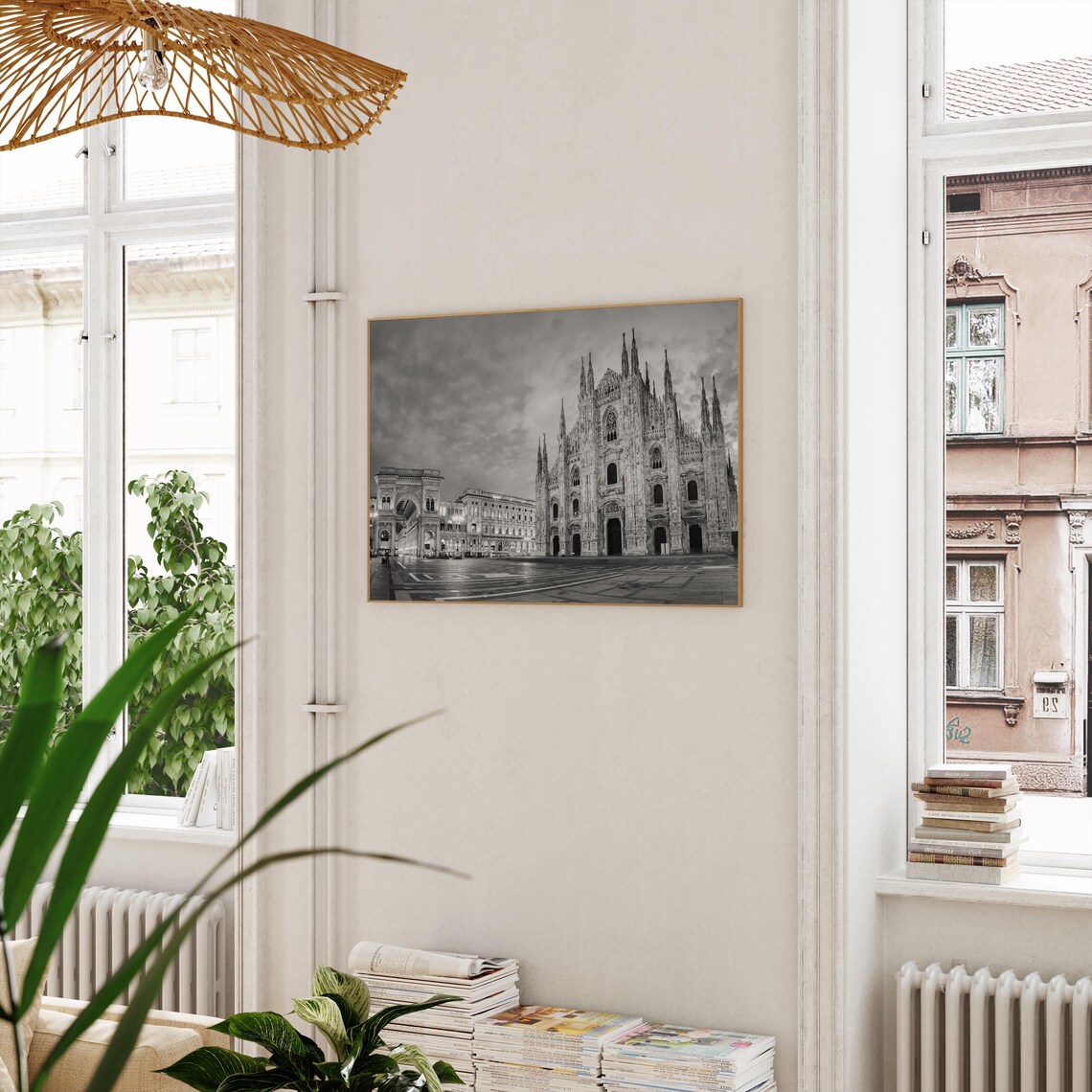 Black And White Milan Print Milan Wall Art Milan Poster Milan Photo Milan Poster Print Milan Wall Decor Italy Poster Print Europe - Image 2