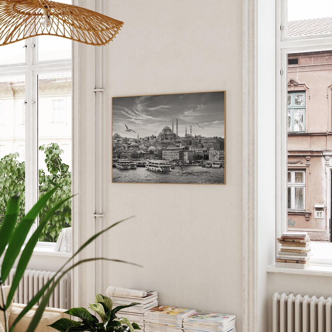 Black and White Istanbul Travel Poster, Wall Art - Image 3