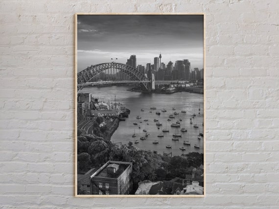 Black And White Australia Print Wall Art Poster Photo Decor