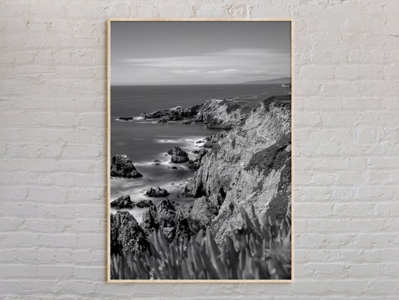 Black And White Bodega Bay Print Wall Art Poster Photo Decor