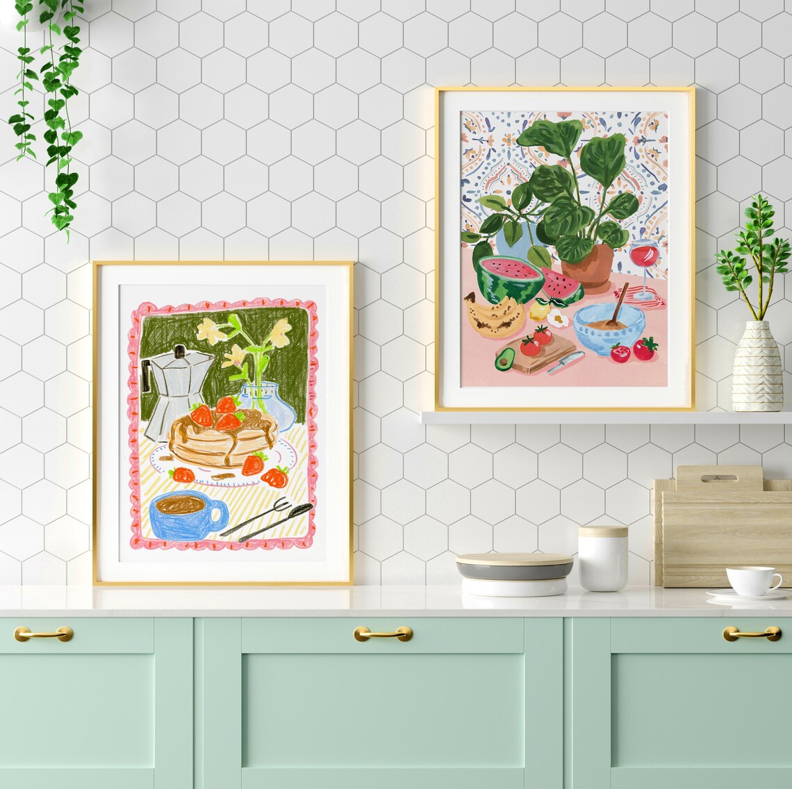 Colorful Fruit Kitchen Wall Art, Vibrant Boho Print - Image 3