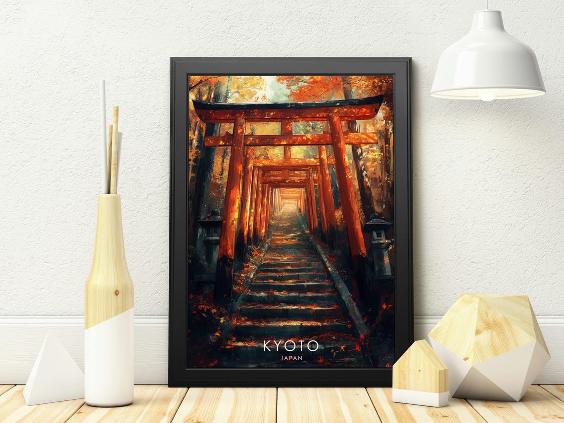Kyoto Japan Travel Poster Scenic Japanese Landscape Art Traditional Culture Wall Decor Unique Gift Zen Nature Artwork Travel Print - Image 2