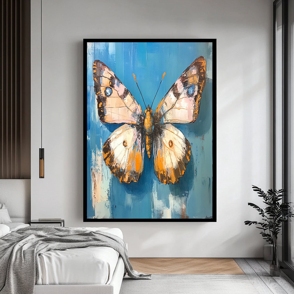 Colorful Butterfly Wall Art Nature Inspired Modern Decor Vibrant Butterfly Painting - Image 4