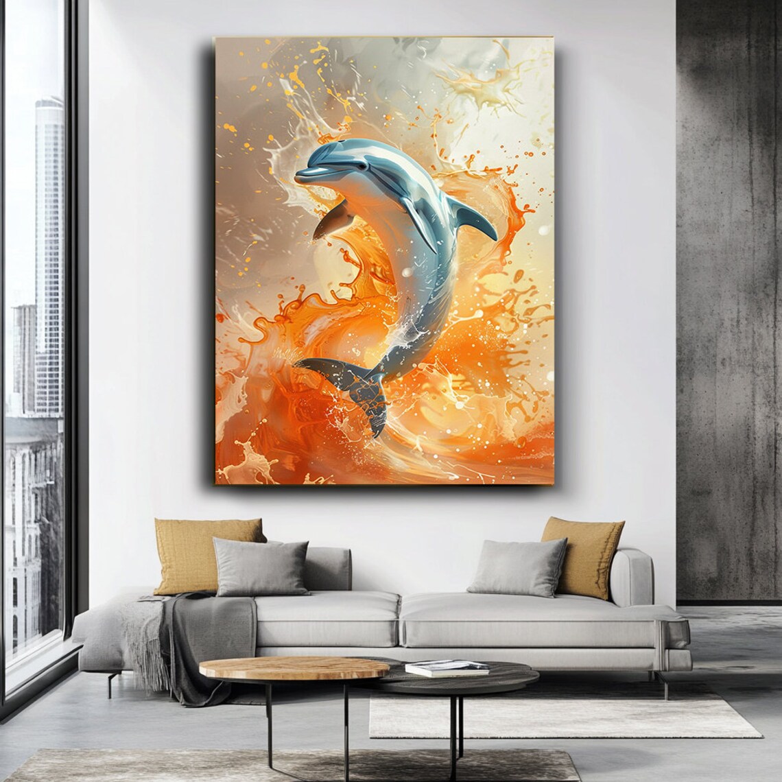 Elegant Dolphin Ocean Inspired Art Print - Image 4