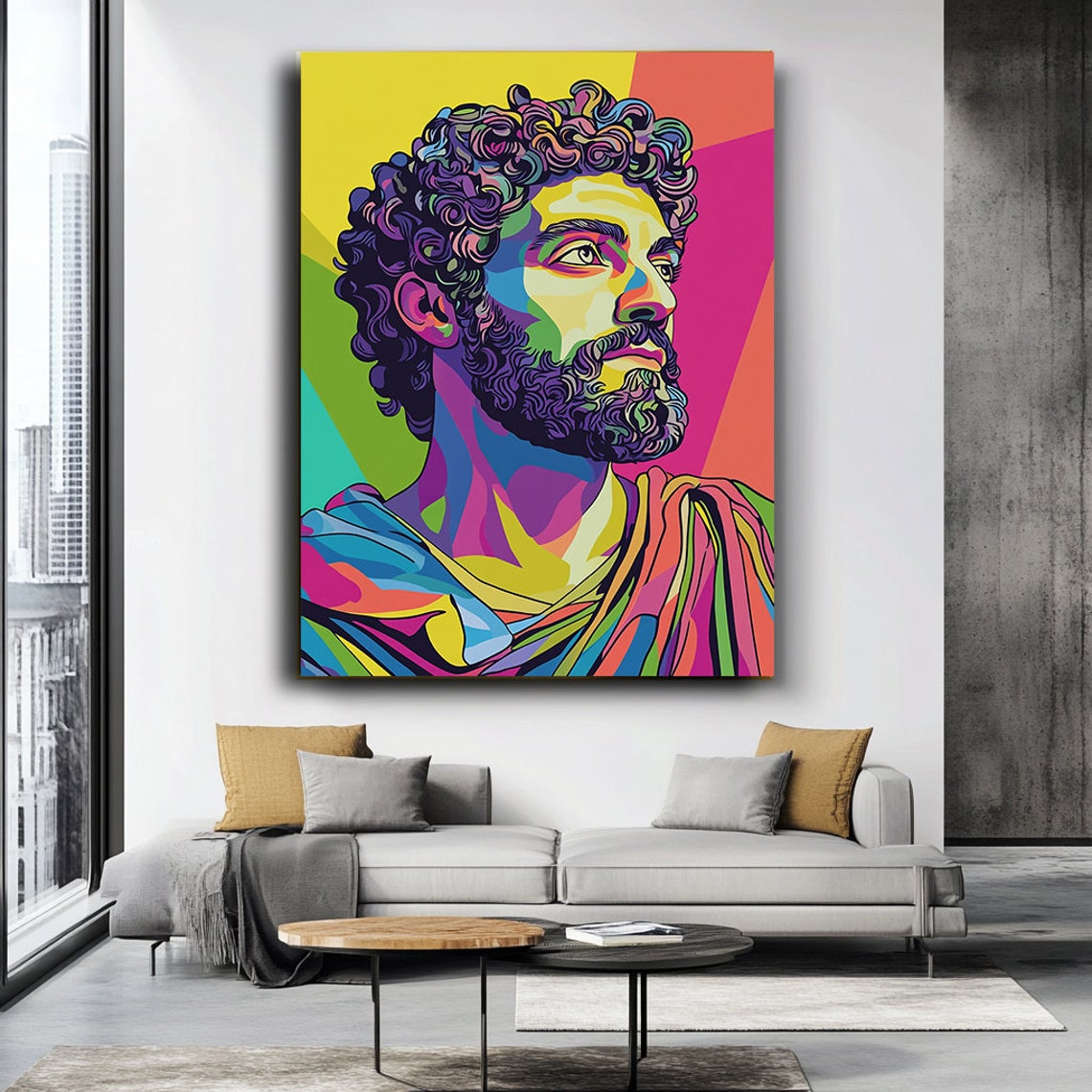 Vibrant Colorful Man Art Print Bold Abstract Artwork For Dynamic Home Decor - Image 4