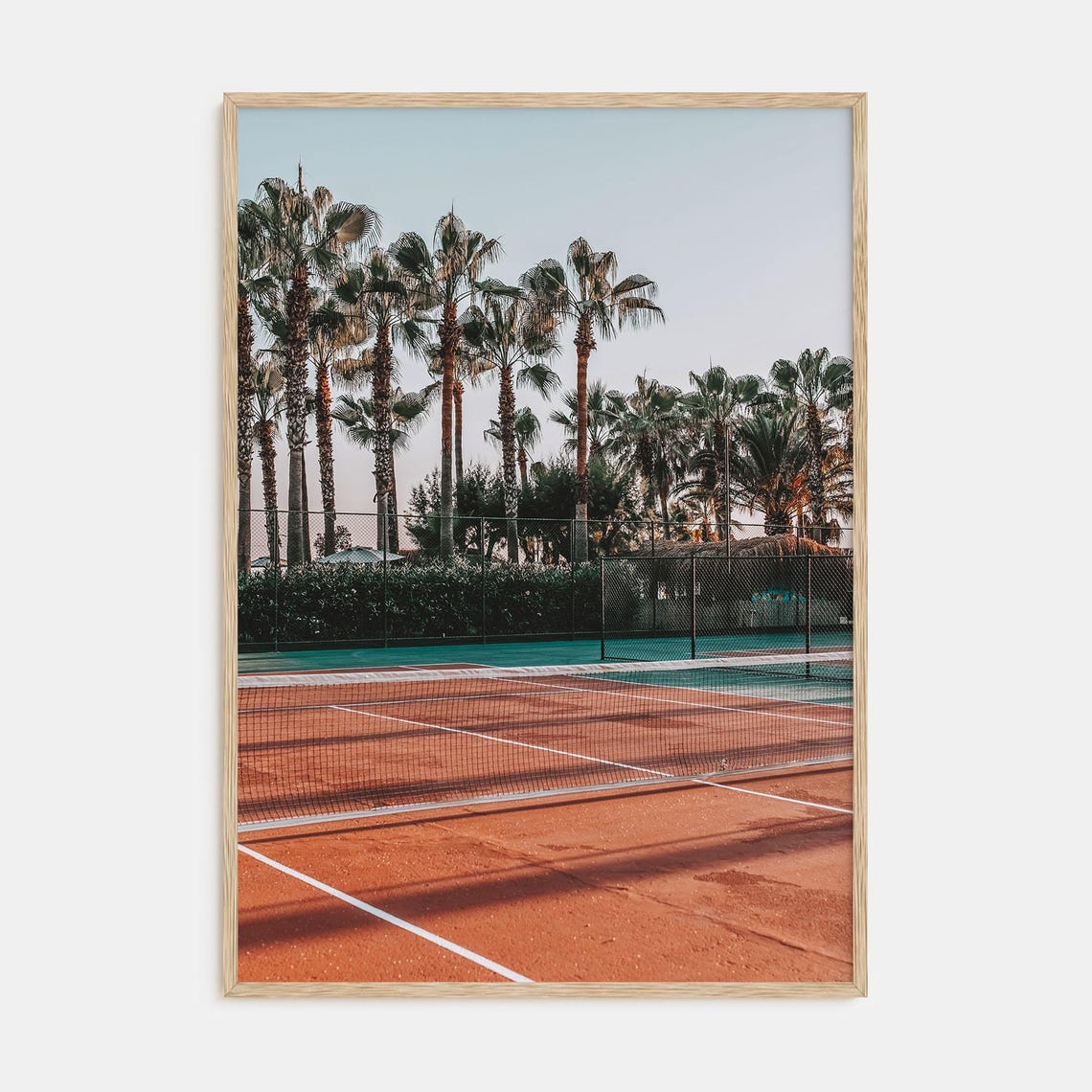 Fine Art Tennis Court Print Color Photography Poster Wall Decor For Sports Lovers Tennis Fans Gift Idea