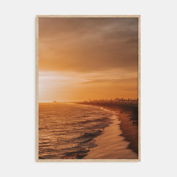 Fine Art Sunset Coast Print Color Photography Poster Scenic Wall Art For Home Decor Gift Ideas