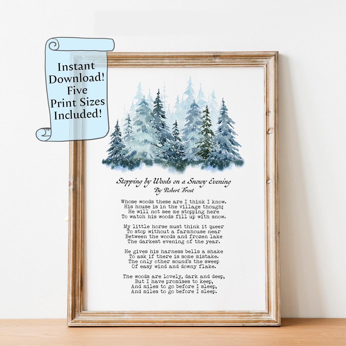 Robert Frost Stopping By Woods On A Snowy Evening