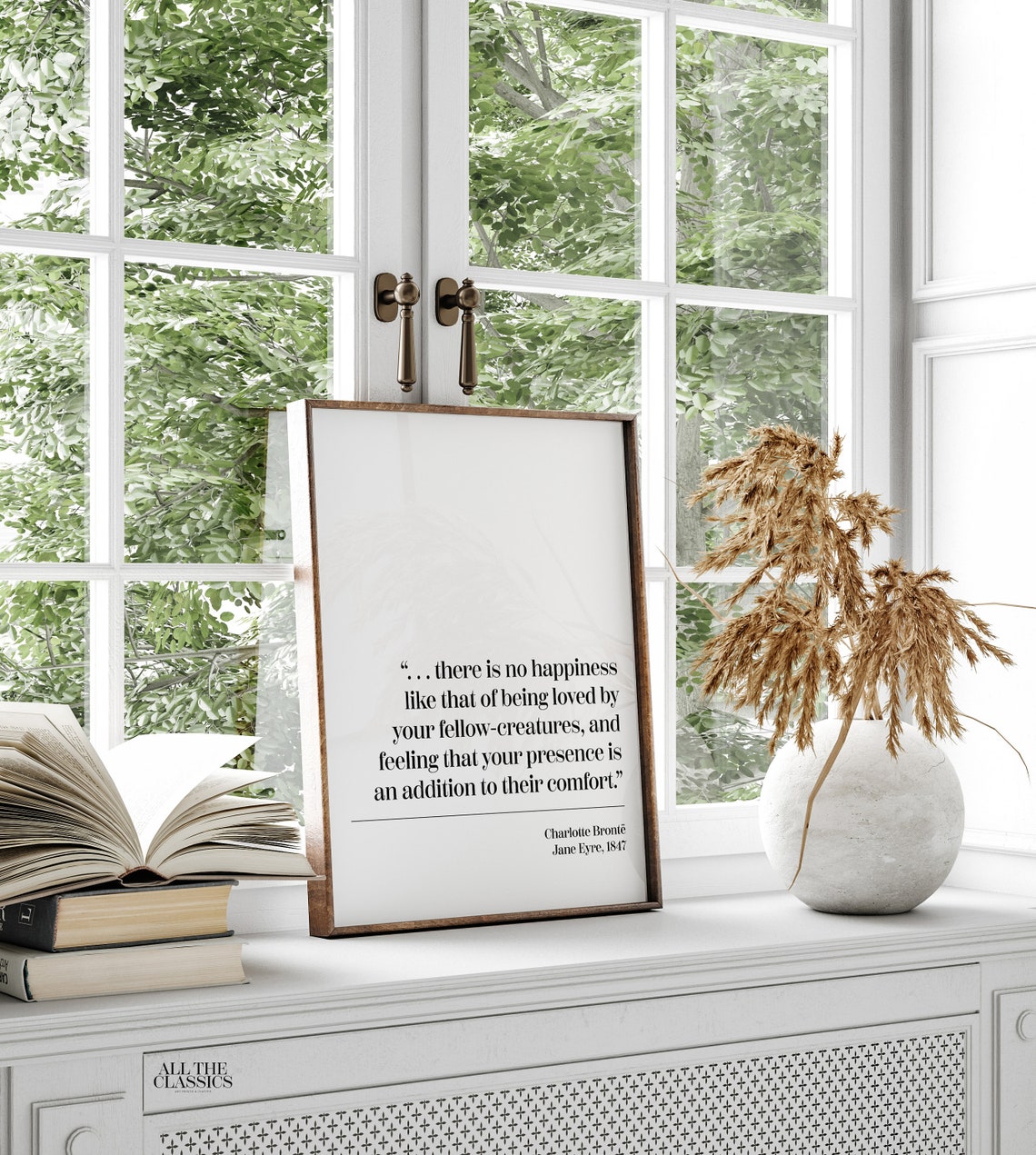 Jane Eyre Happiness Being Loved Quote Charlotte Bronte Literary Poster - Image 2