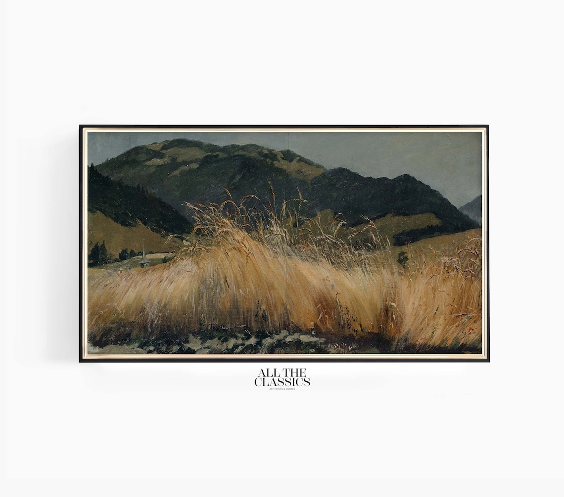 Rye Field in the Jura, Vintage Landscape Art Print