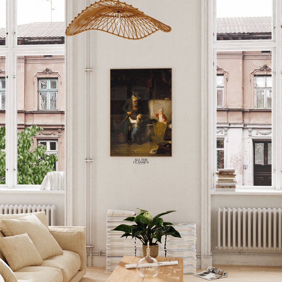 Der Besuch Des Grovaters, Vintage Family Portrait Art Print - Image 2