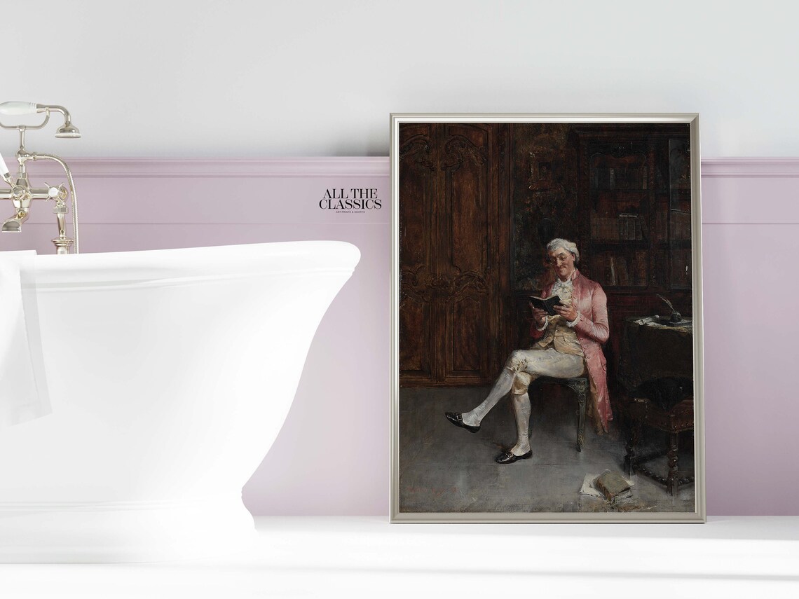 Walter Gay A Philosopher Elderly Gentleman Reading Library Portrait Poster - Image 2