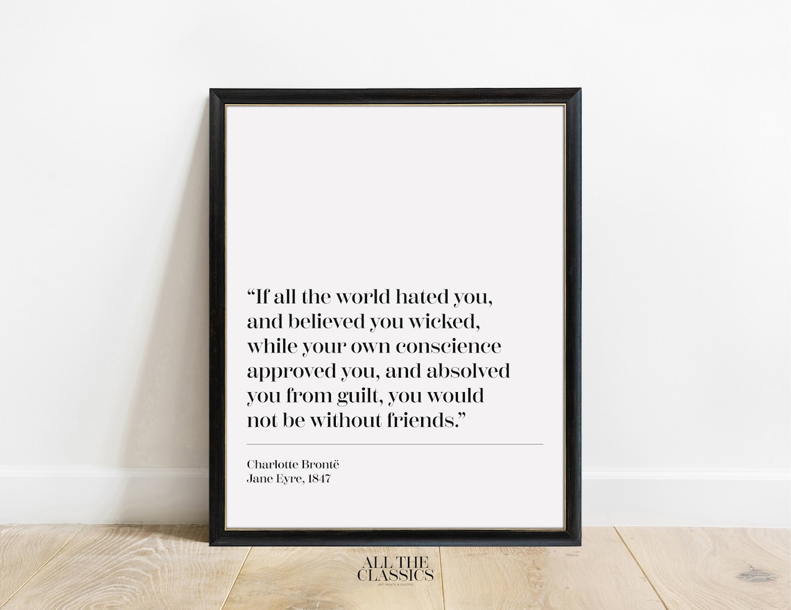 Charlotte Bronte Own Conscience Approved Quote Jane Eyre Minimalist Poster