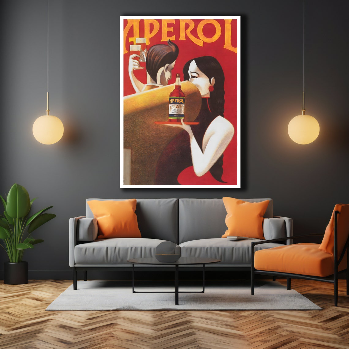 Aperol Classic Vintage Italian Dancing Couple Bar Advertisement Poster - Image 3