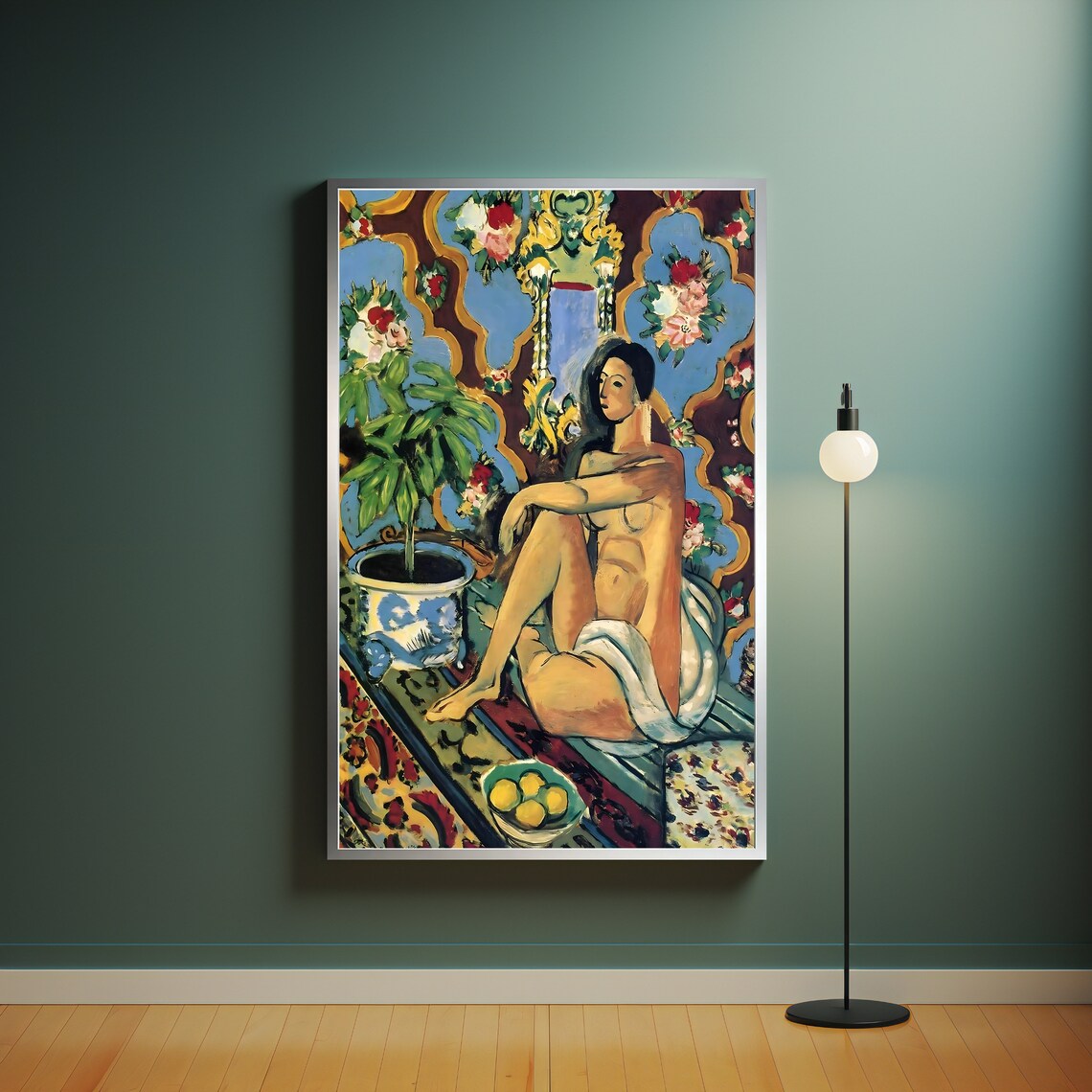 Henri Matisse Seated Woman with Ornate Mirror Fauvist Interior Poster - Image 4