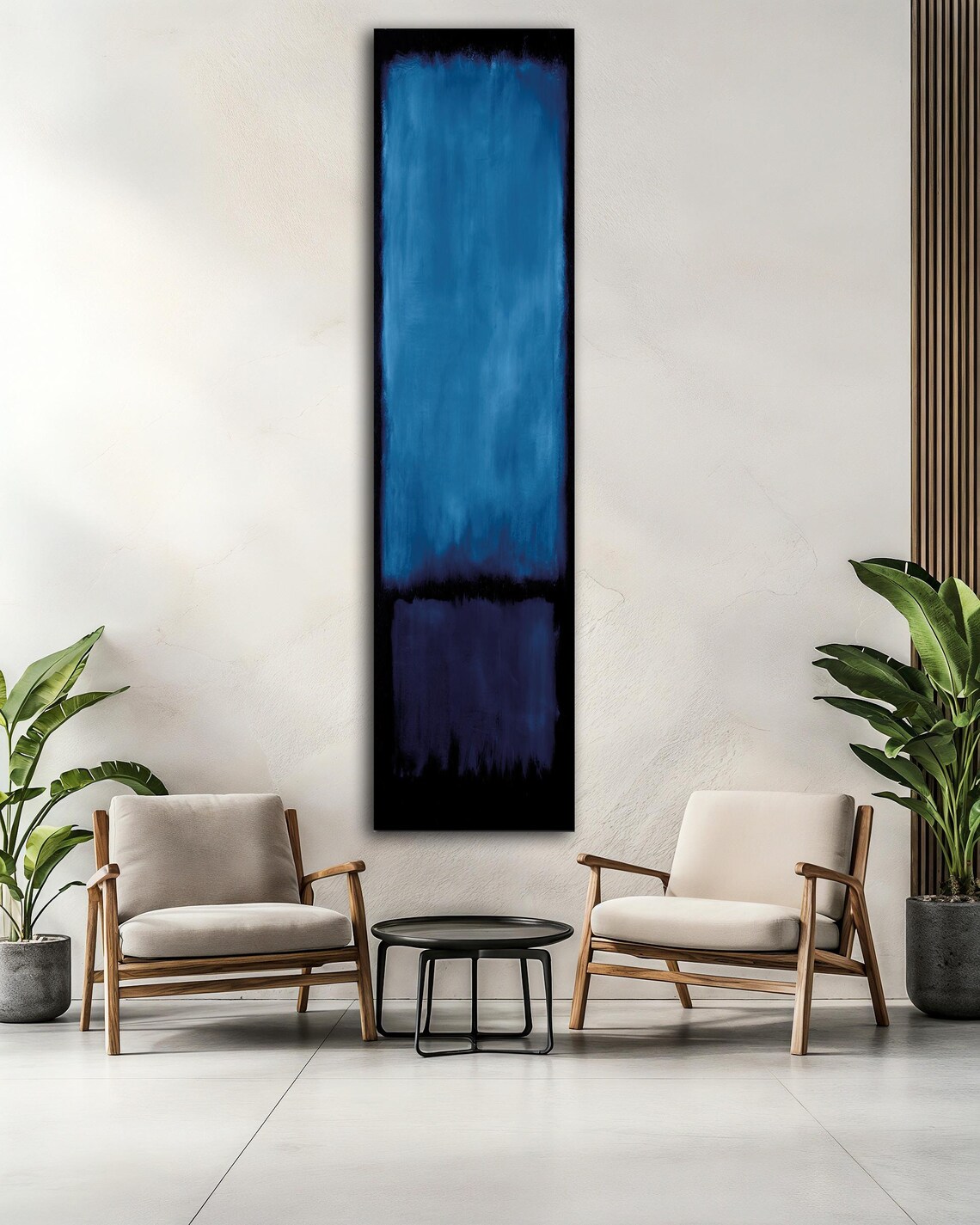 Blue Abstract Painting Modern Minimalist Painting Rothko Wall Decor Rothko Inspired Artwork Hallway Art Gift For Art Lovers - Image 2