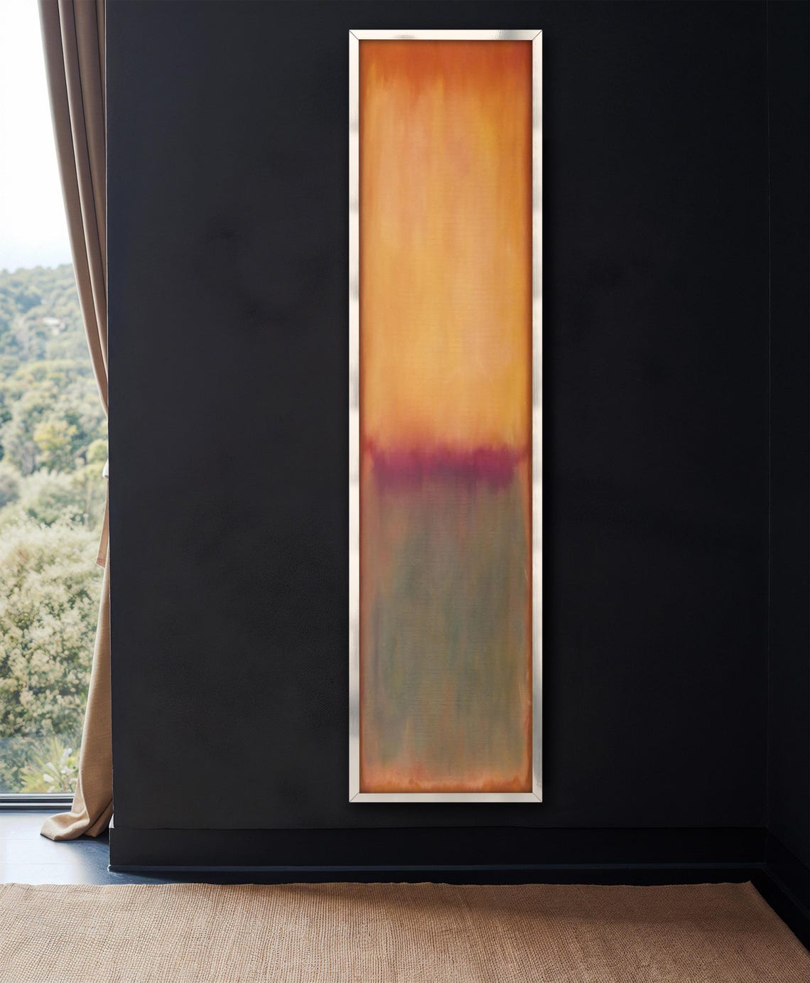 Rothko Style Orange Rose Gray Green Soft Blend Abstract Art Poster - Image 4