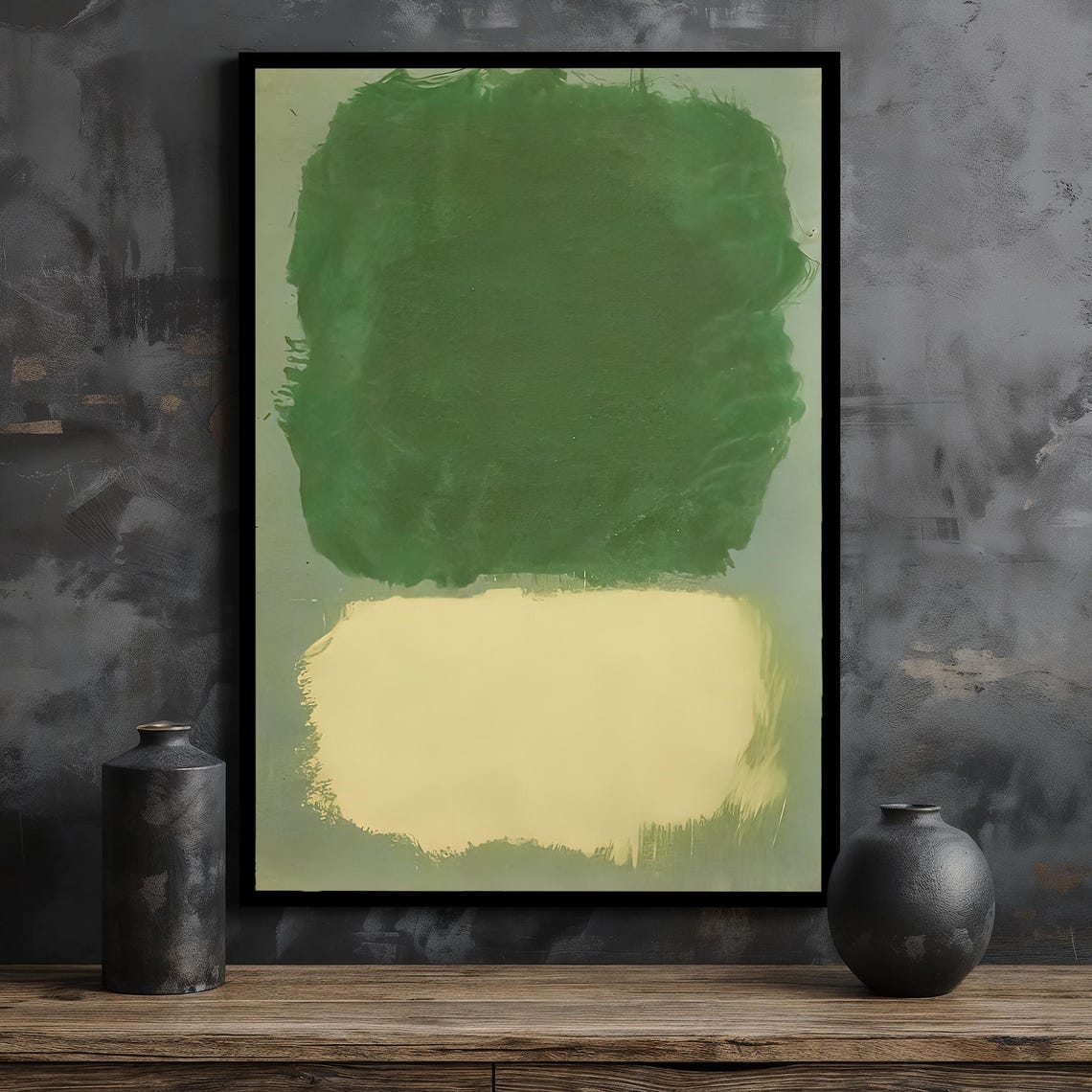 Mark Rothko Green Beige Color Field Modern Minimal Art Poster