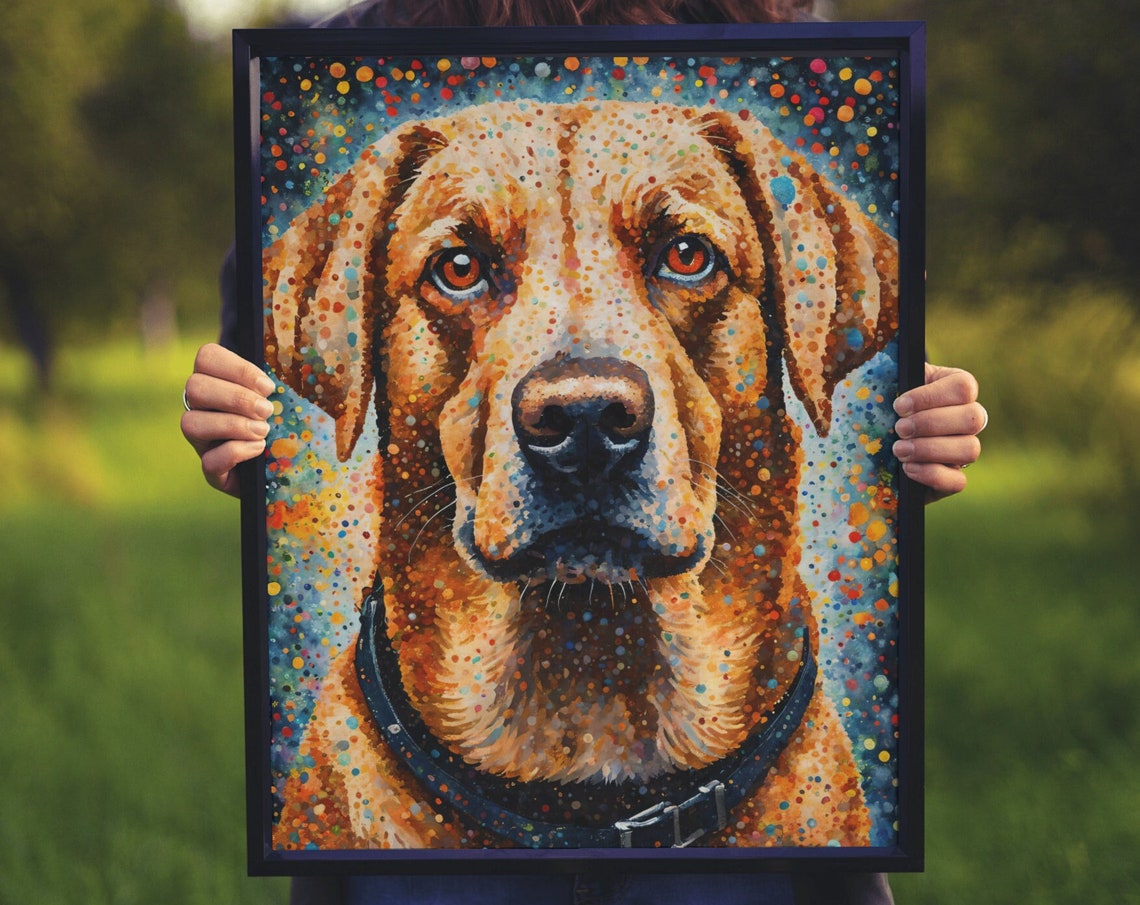 Golden Retriever Print Dog Prints Modern Dog Painting Print Cute Dog Wall Art Colorful Dog Prints Retriever Dog Art Kids Room Decor
