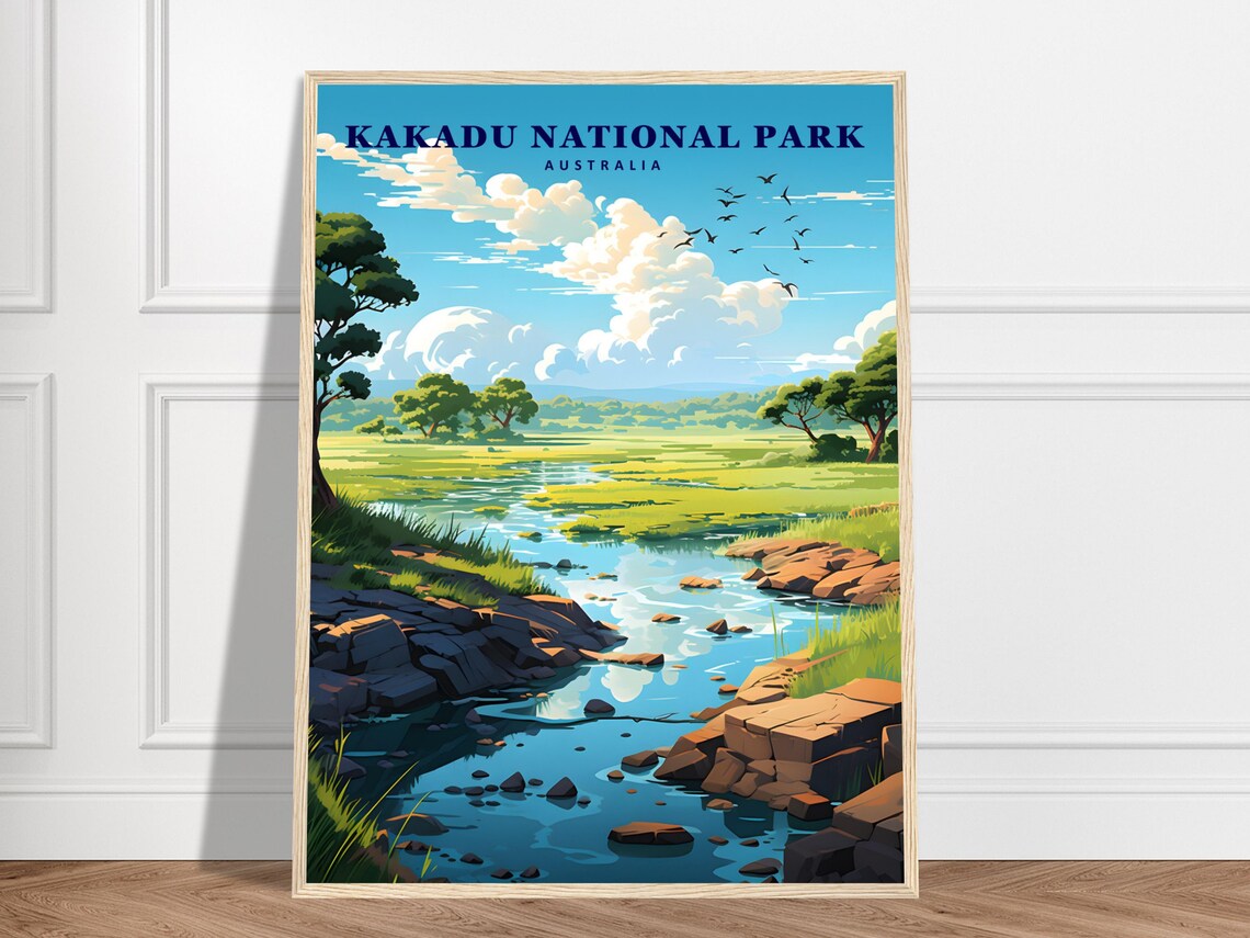 Kakadu National Park Australia Wetlands Adventure Travel Poster