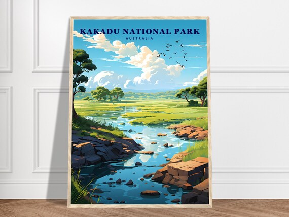 Kakadu National Park Australia Wetlands Adventure Travel Poster