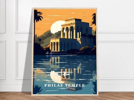 Philae Temple Travel Print Egypt Collection Nile River Art Ancient Divine Egyptian Goddess