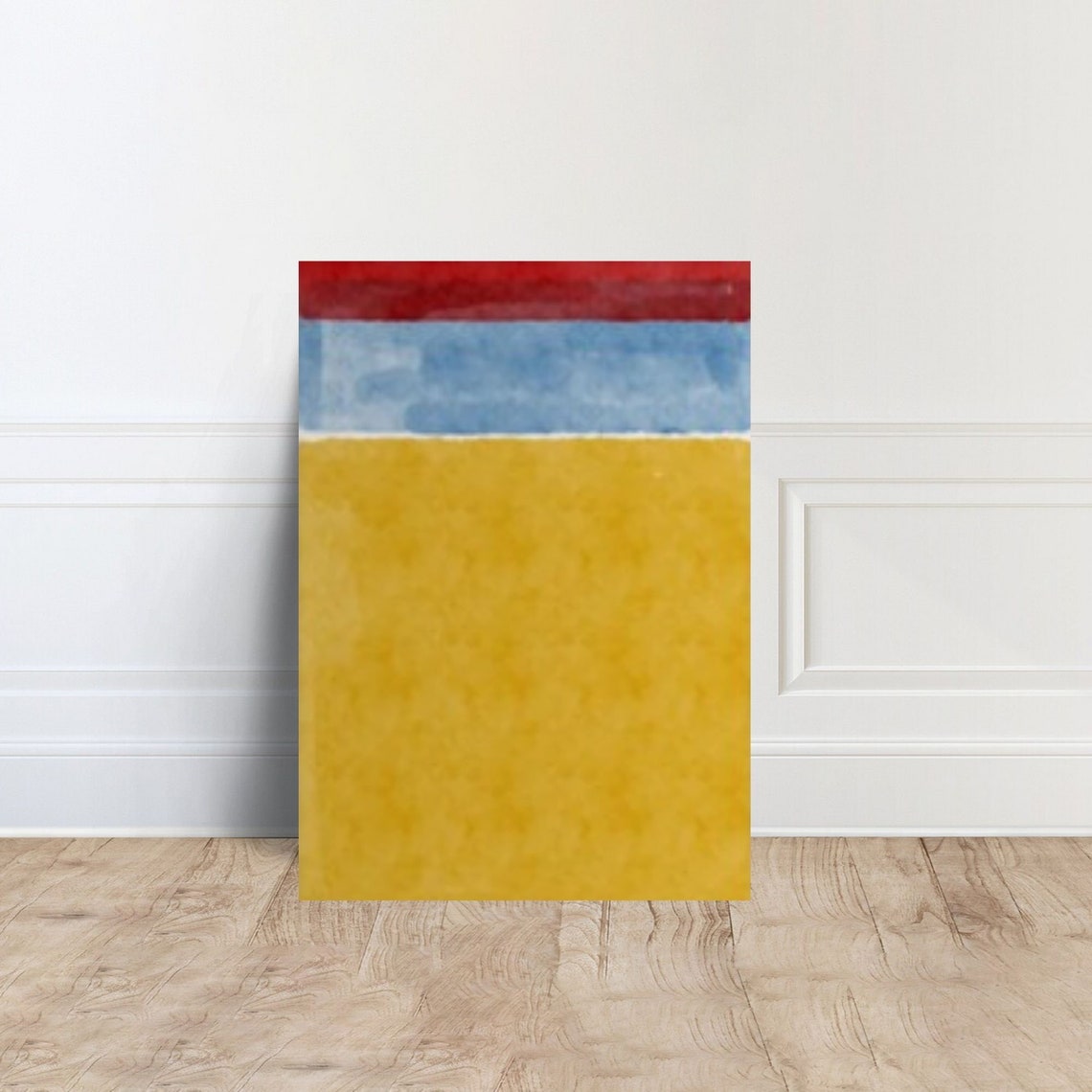 Mark Rothko Style Yellow Blue and Red Color Field Abstract Art Poster