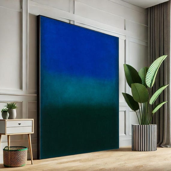 Mark Rothko Blue And Green Canvas Iconic Color Field Painting Reproduction For Bold Modern Interiors