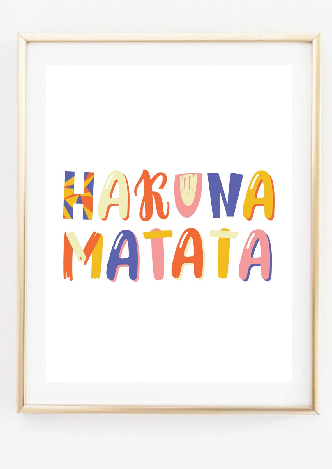 Hakuna Matata Saying, Typography Art Print - Image 2