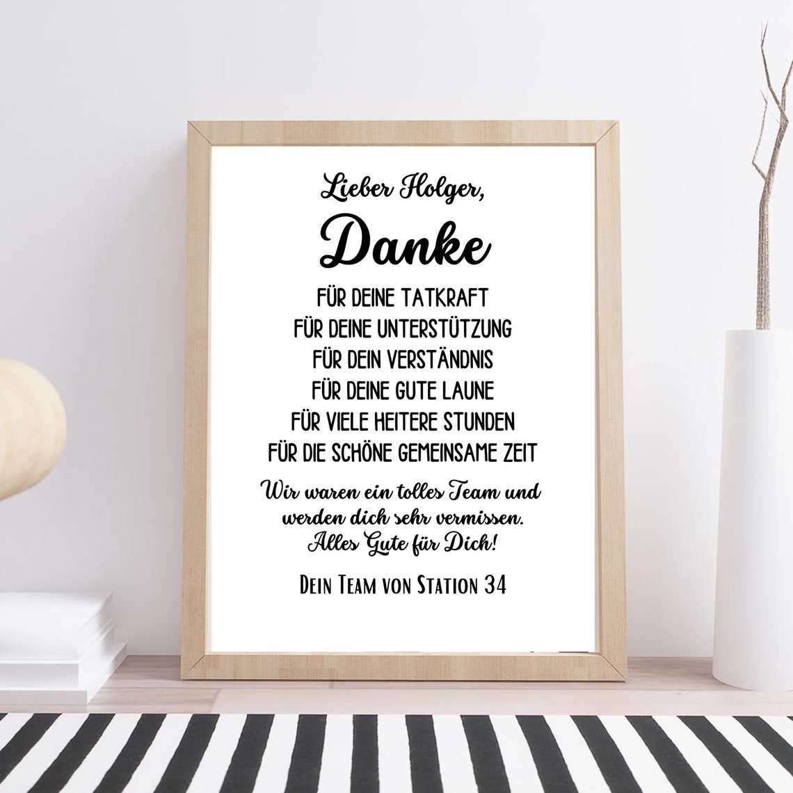 Thank You Farewell Gift Personalized Colleague Retirement Poster