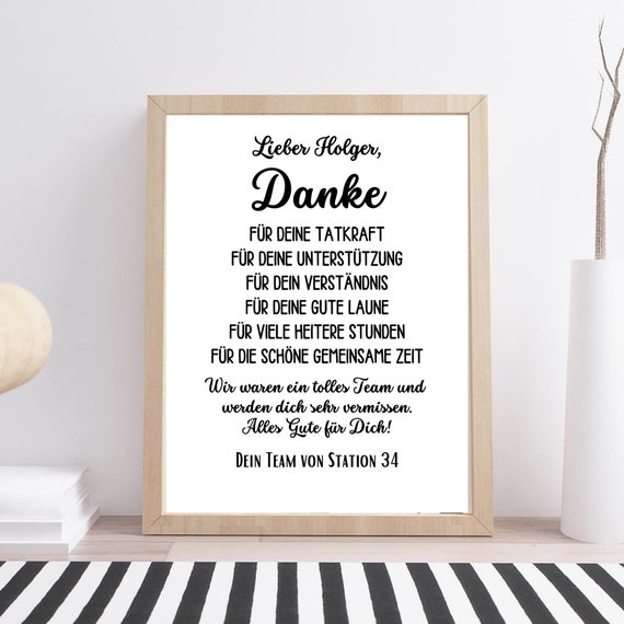 Din A4 Art Print Without Frame Farewell Gift Colleague Farewell Retirement Pension Farewell Gift Picture Customizable
