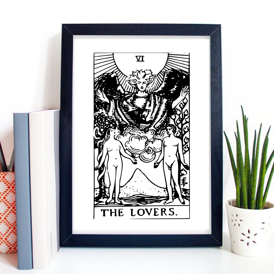 The Lovers Tarot Card VI Rider Waite Love Romance Mystical Wall Poster - Image 2