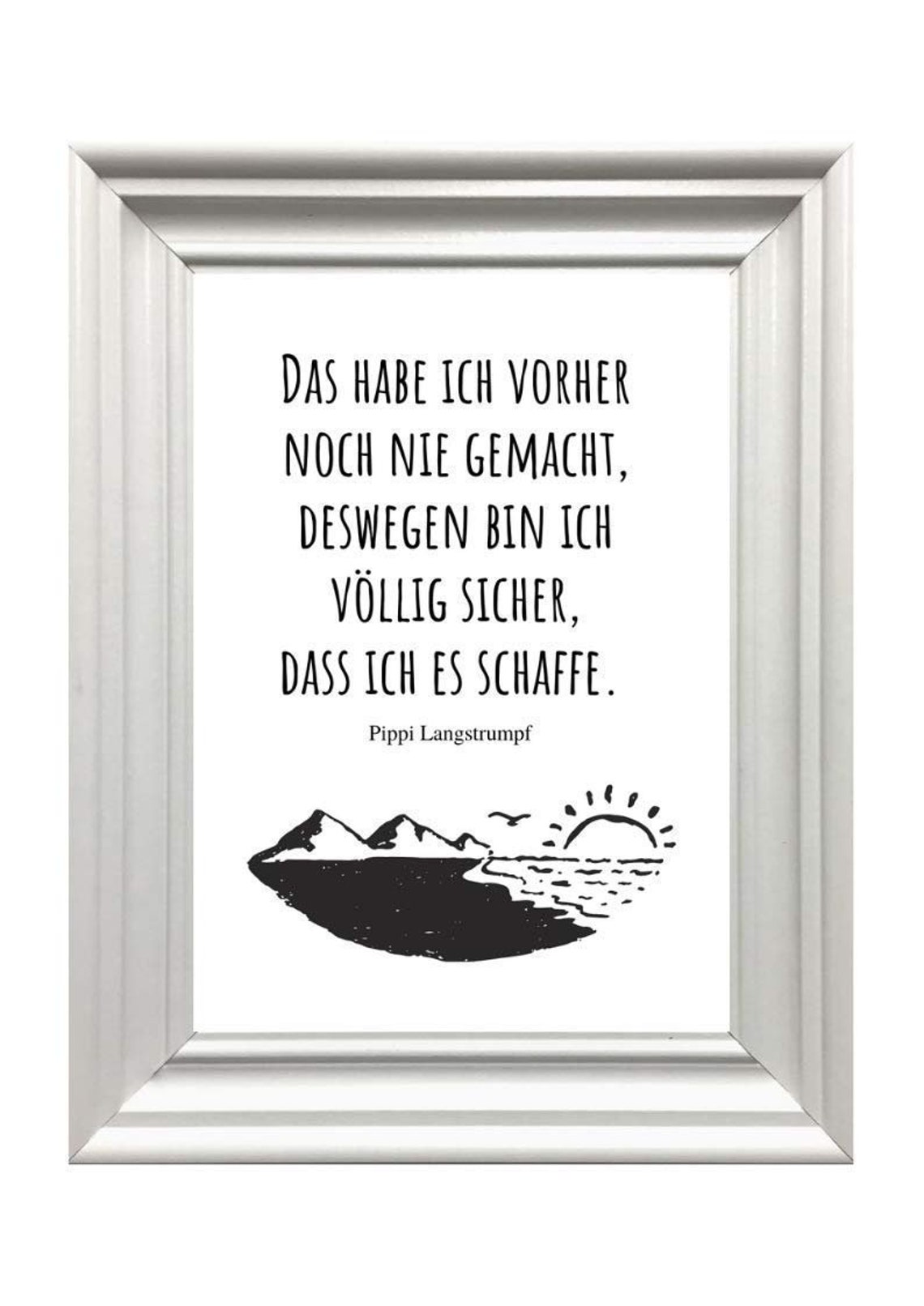 Din A4 Art Print Without Frame Saying Im Sure I Can Do It Motivation Courage Success Image Poster Gift Print - Image 2