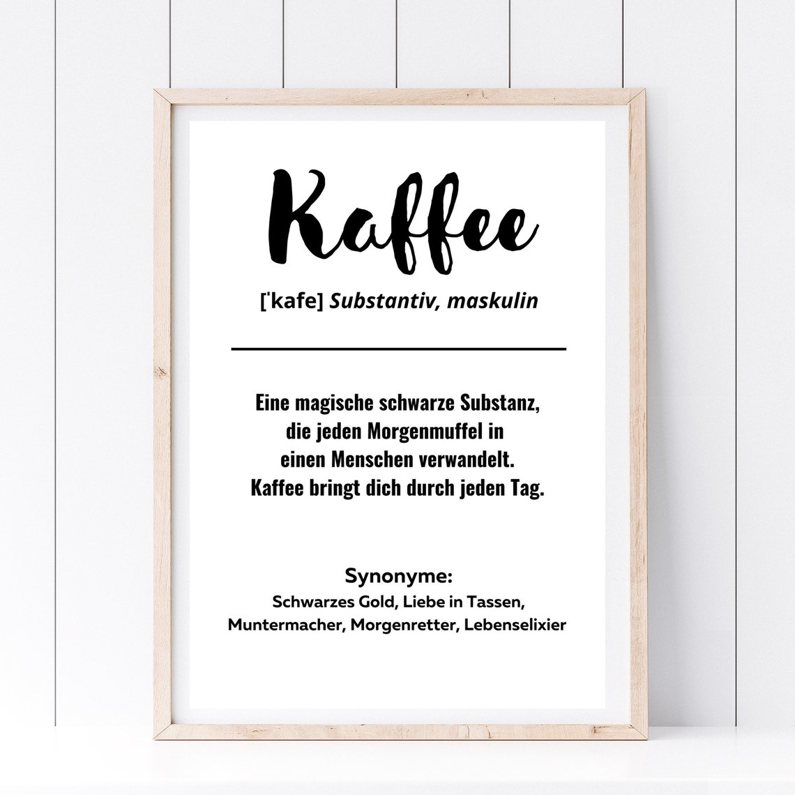 Art Print Din A4 Definition Coffee Coffee Love Coffee Gift Print Poster Picture Without Frame - Image 2