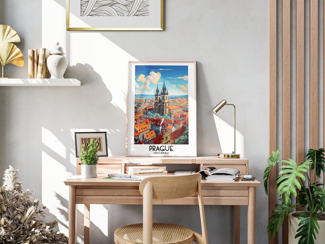 Prague Travel Poster, Czech Republic Europe - Image 3