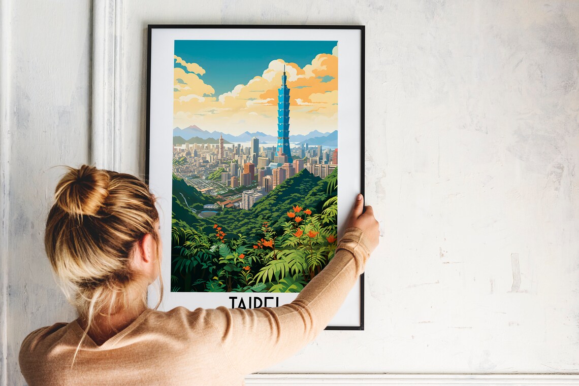 Taipei Travel Poster, Asia Home Decor Print - Image 2