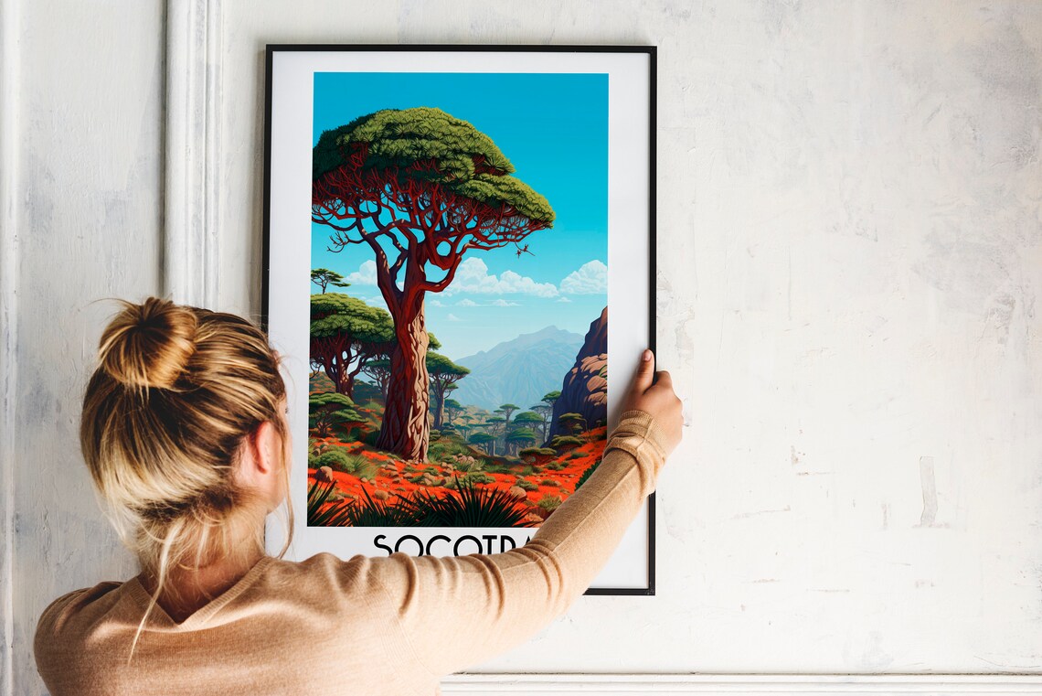 Socotra Yemen Dragon Blood Trees Alien Landscape Nature Travel Poster - Image 2