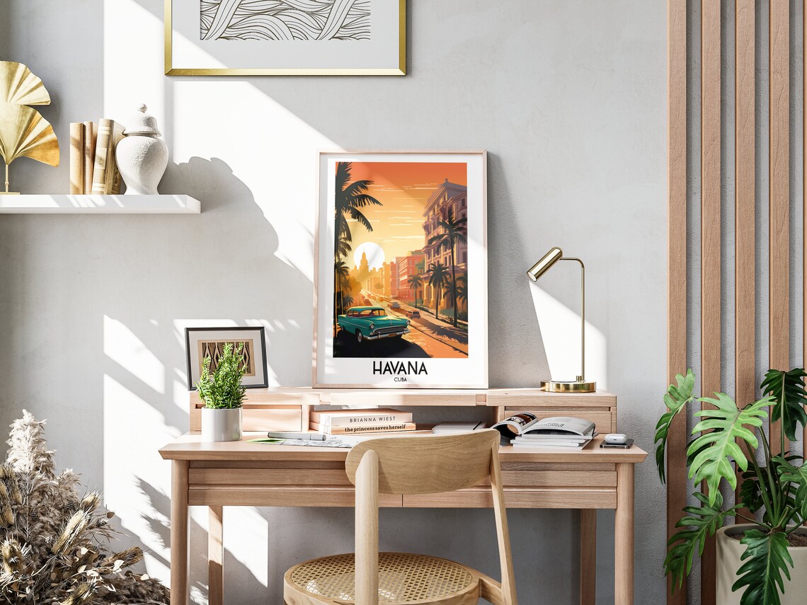 Havana Travel Poster, Caribbean Home Decor - Image 3