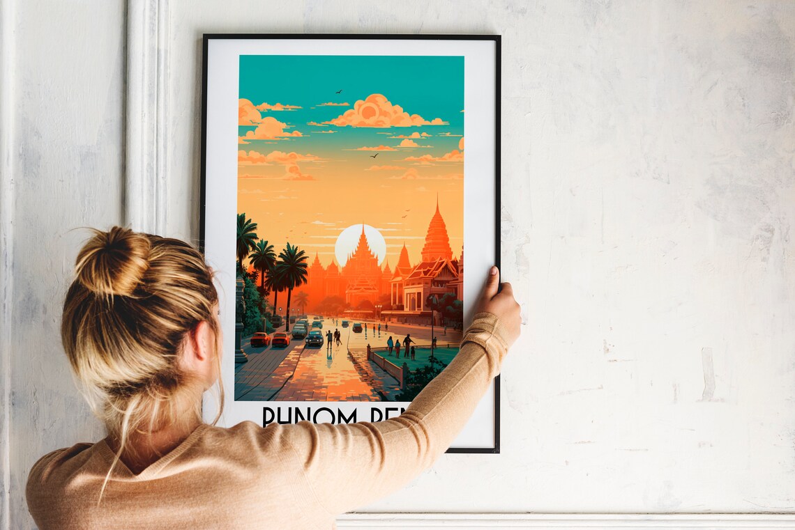 Phnom Penh Travel Poster, Asia Home Decor - Image 2