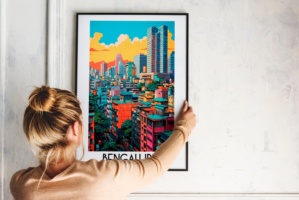 Bengaluru Travel Poster, Bangalore India Home Decor - Image 2