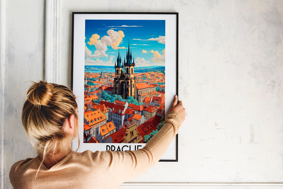 Prague Travel Poster, Czech Republic Europe - Image 2