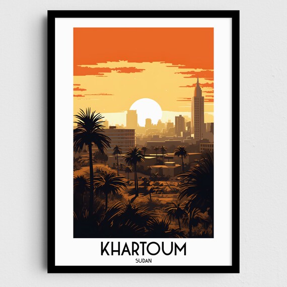 Khartoum Travel Wall Art Sudan Painting Gifts Africa Home Decor Prints Posters Handmade Art Sudanese