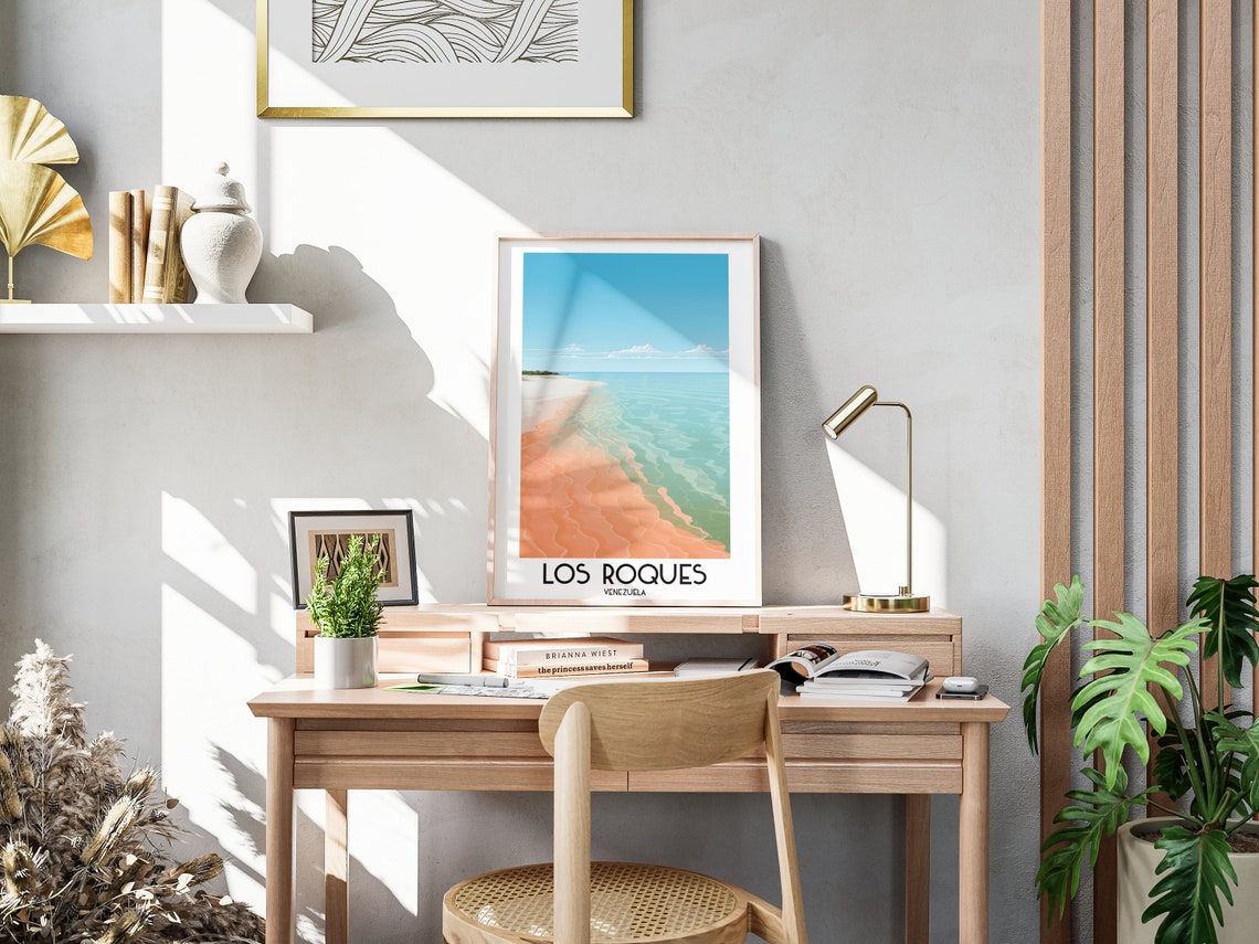 Los Roques Venezuela White Sand Beach Turquoise Sea Travel Poster - Image 3