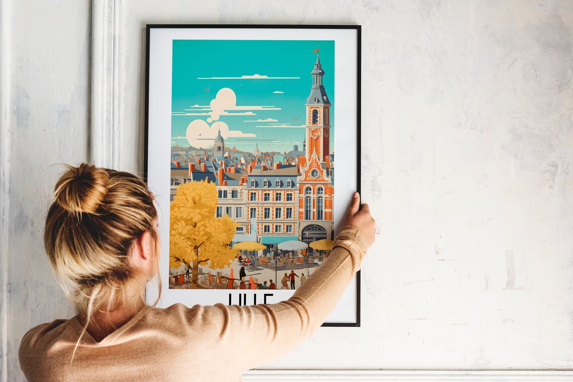 Lille Travel Poster, France Home Decor Print - Image 2