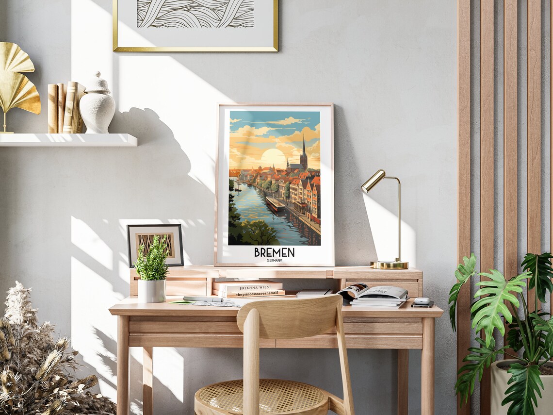 Bremen Travel Poster, Germany Europe Home Decor - Image 3
