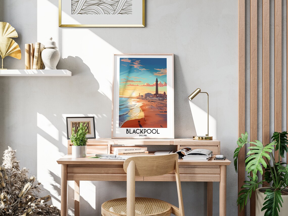 Blackpool Travel Poster, England Home Decor - Image 3